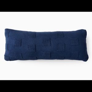 West Elm Outdoor Tufted Pillow, 14"x36", Midnight